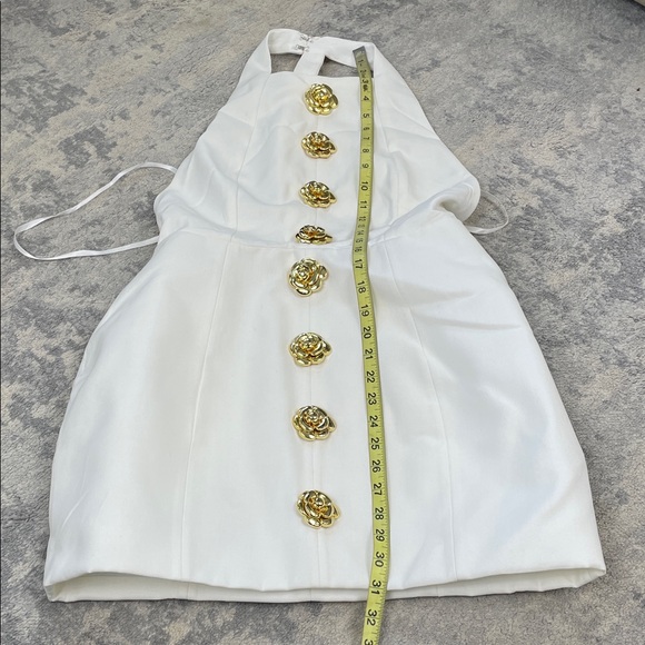 NWT Atoir Tiffany Dress Rose Floral Button Open Back White Sz 6 - Picture 11 of 16